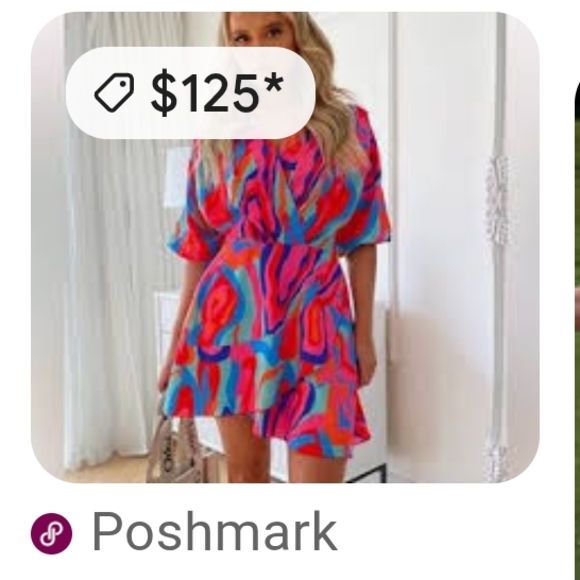 Colorful Abstract Print Mini Dress - Picture 6 of 16